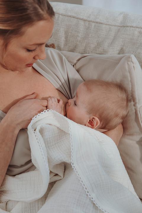 Actual product image Meyco Spitze swaddle (120 cm, 120 cm)