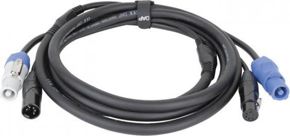 Actual product image DAP-Audio FP21 Hybrid Cable - Power Pro & 5-pin XLR - DMX / Power - 150 cm (1.50 m)