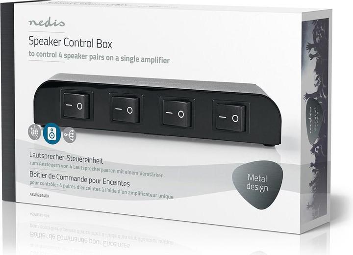 Immagine prodotto Nedis Unità di controllo dell'altoparlante - Scatola di controllo - Impedenza dell'altoparlante: 4-16 ohm (50 m, 2.50 mm².)
