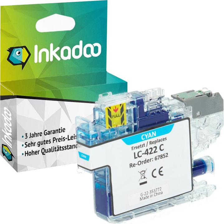 Actual product image Inkadoo Compatible ink for Brother LC-422 (C)