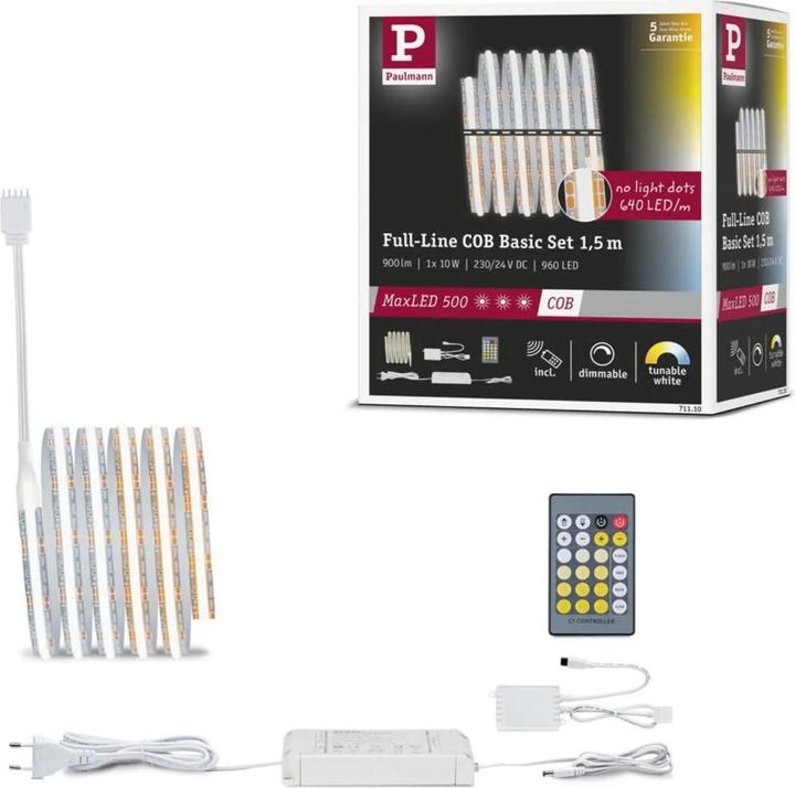 Produktbild Paulmann MaxLED 500 Full-Line COB Stripe Set (Weiss, 150 cm, Indoor)