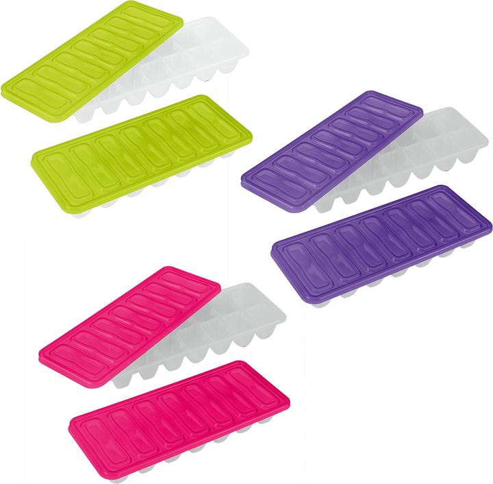 Image du produit Metaltex Bac à glaçons avec couvercle, lot de 2
