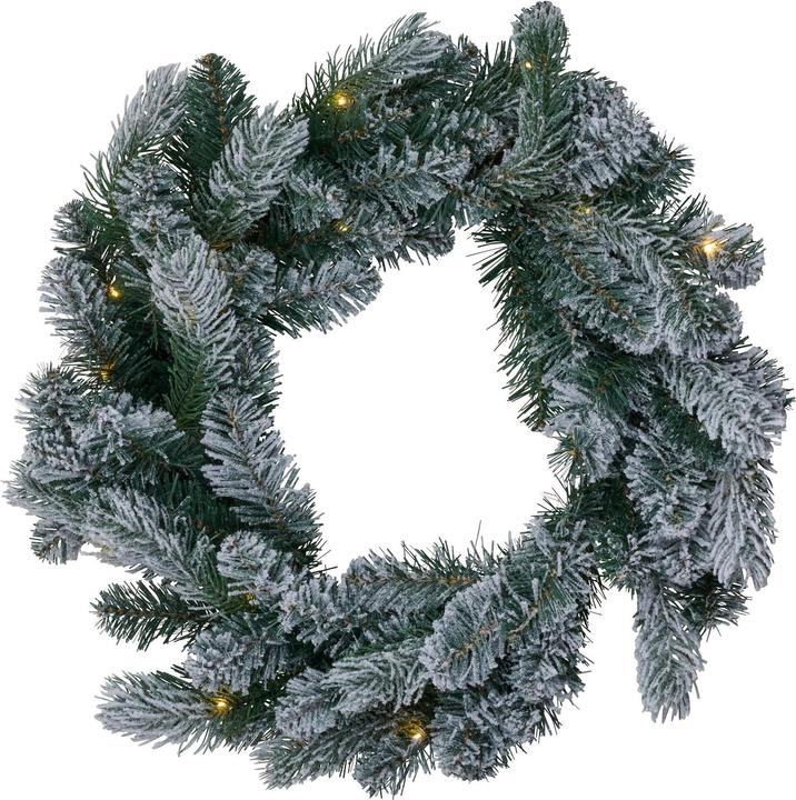 Image du produit Sirius Couronne de Noël LED verte enneigée