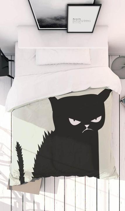 Produktbild Juniqe Kiss Me Cat - Katzen (Bettwäsche Set, 150 x 200 cm, 50 x 60 cm)