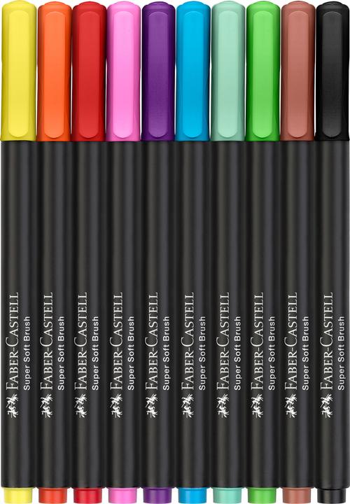 Actual product image Faber-Castell Brush Pen Black Edition (Assorted colours (10 colours), 10 x)