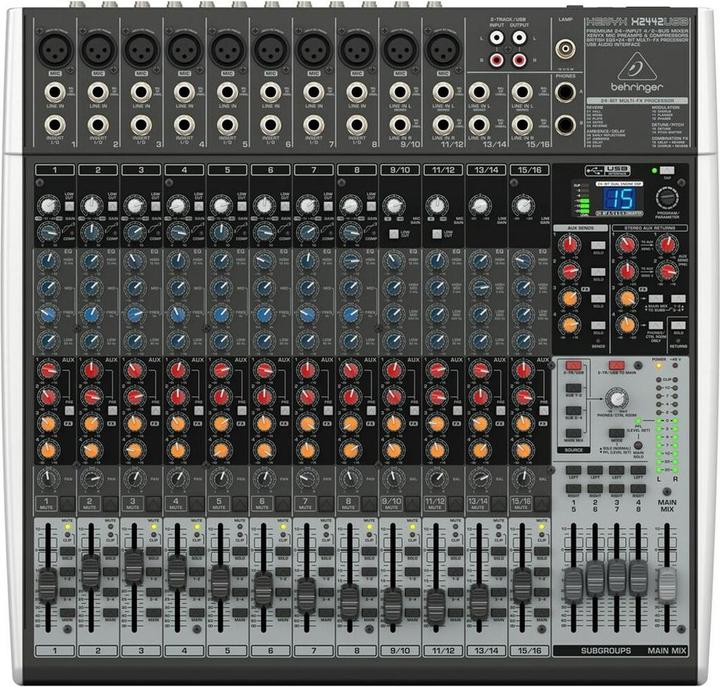 Productafbeelding Behringer XENYX X2442USB, Mixer met Effecten en USB (Studio en live mixer)