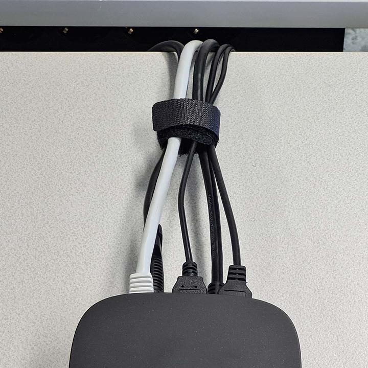 Image du produit Nedis Gestion des câbles Clip de câble Verrouillé 6 pièces Nylon Noir 175 mm Noir (Serre-câbles velcro, 175 mm, 1 pcs)