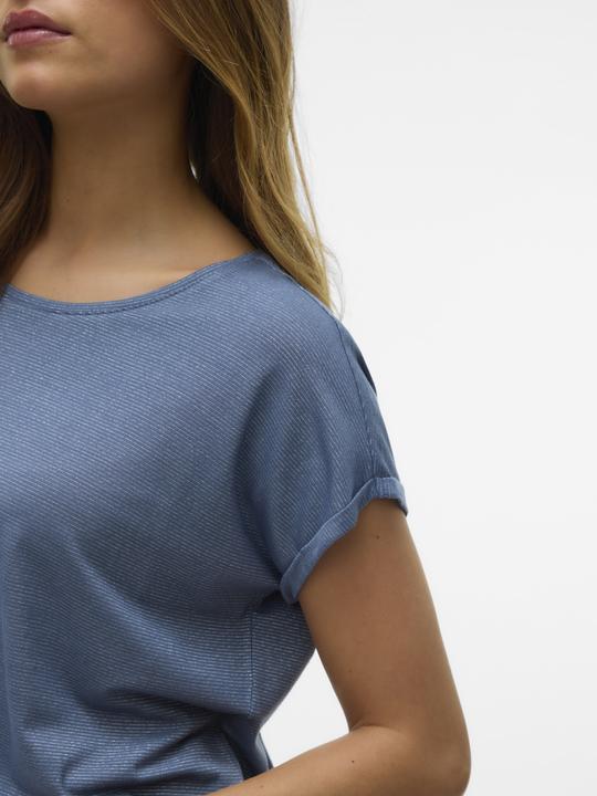 Actual product image Vero Moda Vmlava Glitter Ss Top Stripe Ga (XS)