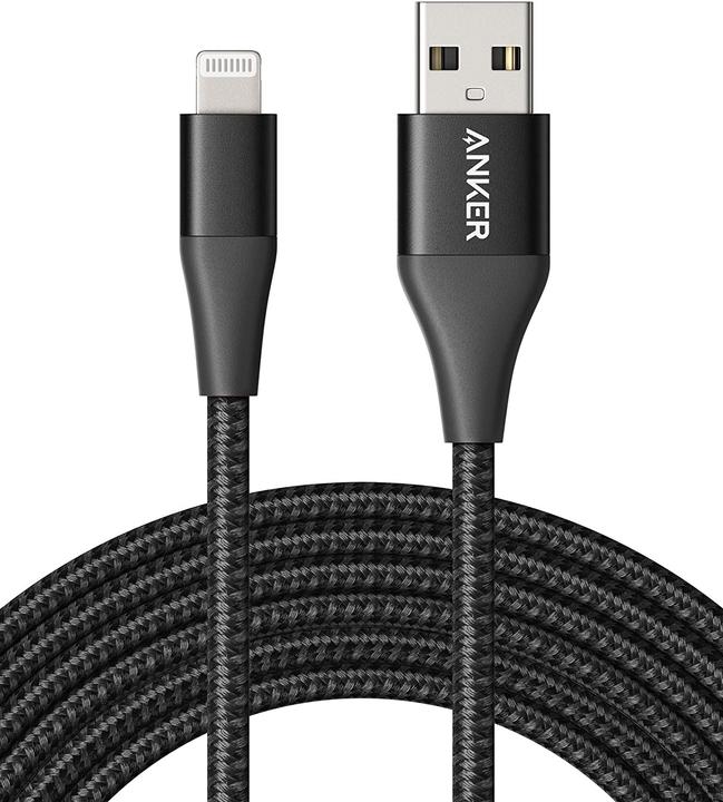 Anker - stabiles Lightning Kabel 0,9 Meter, black - Powerline+ II (MFI) (0.90 m)