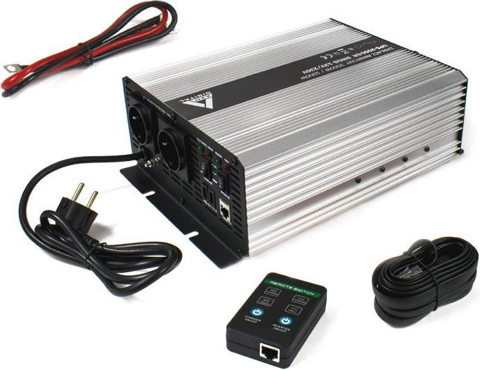 Produktbild Digital Unterbrechungsfreie Stromversorgung (UPS + AVR) AZO 12V UPS-2000SR Sinus 2000W/1000W 12V/... (2000 VA, 1000 W, Line-Interaktiv USV)