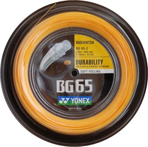 Actual product image Yonex BG-65 Titanium / 200m roll, pink, 0.70mm