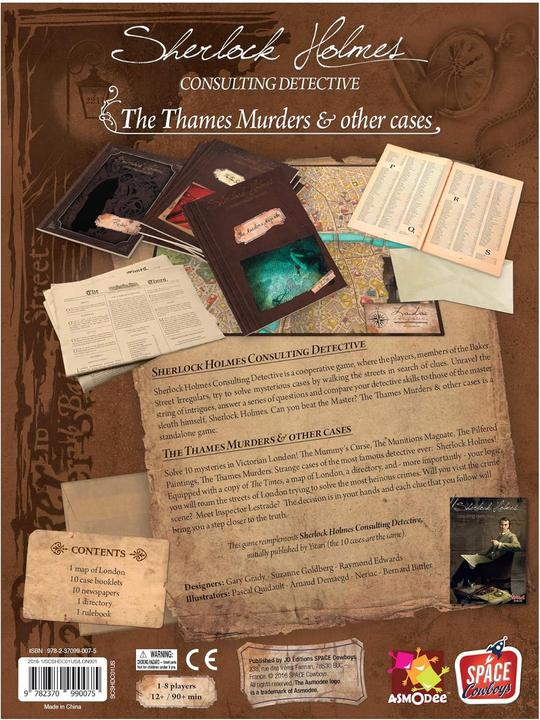 Produktbild Asmodée Thames Murders: Sherlock Holmes: Consulting Detective (2017) /Board Game (Englisch)