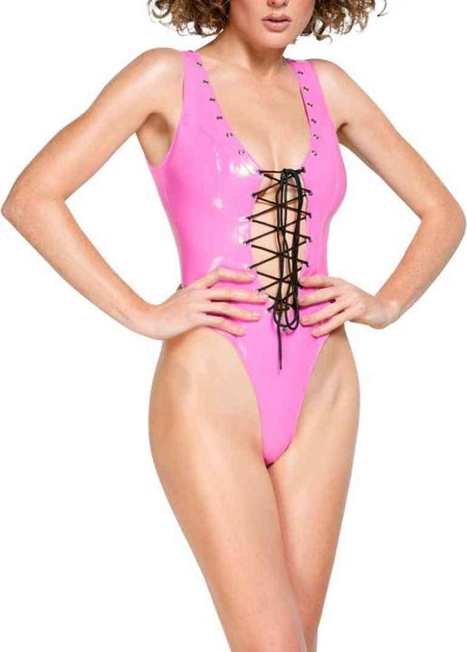 Actual product image Black Level Lacquer bodysuit (L)