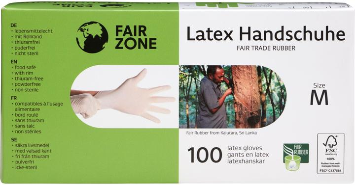 Productafbeelding Fair Zone Latex wegwerphandschoenen (M)