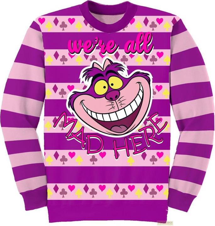 Heroes Inc Disney Sweatshirt Jumper Alice im Wunderland All Mad Here Grösse M (M)