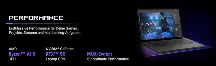 Actual product image ASUS ROG Zephyrus G14 RTX 5080 (14", AMD Ryzen AI 9 HX 370, 64 GB, 4000 GB, DE)