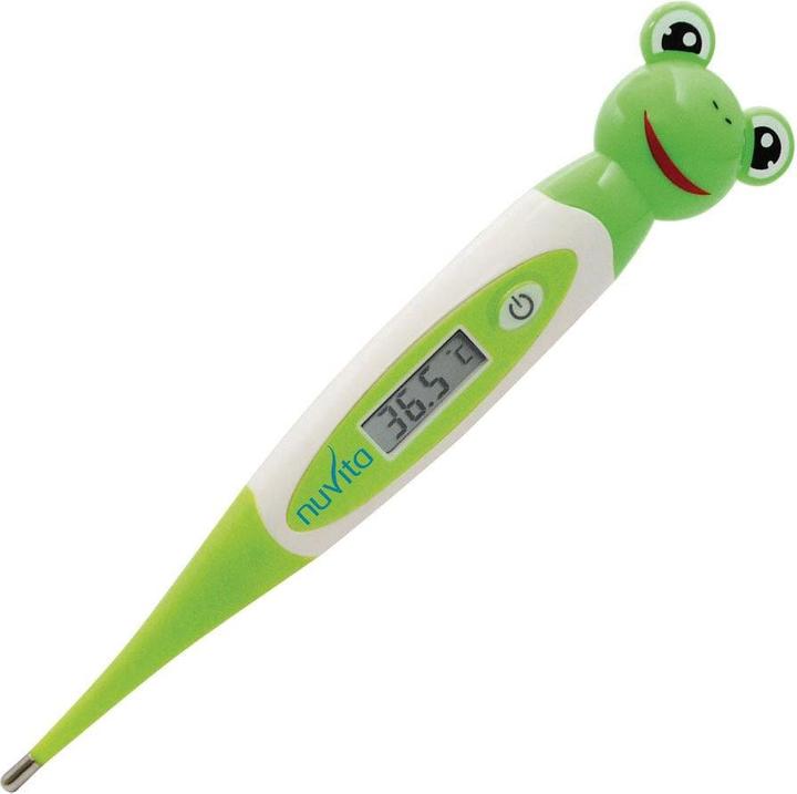 Nuvita Digitales Thermometer mit flexibler Spitze - Frosch (Achselhöhle, Mund, Rektal)