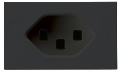 Actual product image Hager Frame socket outlet T23 FLF black