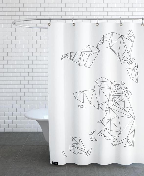 Produktbild Juniqe Geometrical World - white - Weltkarten (150 x 200 cm)
