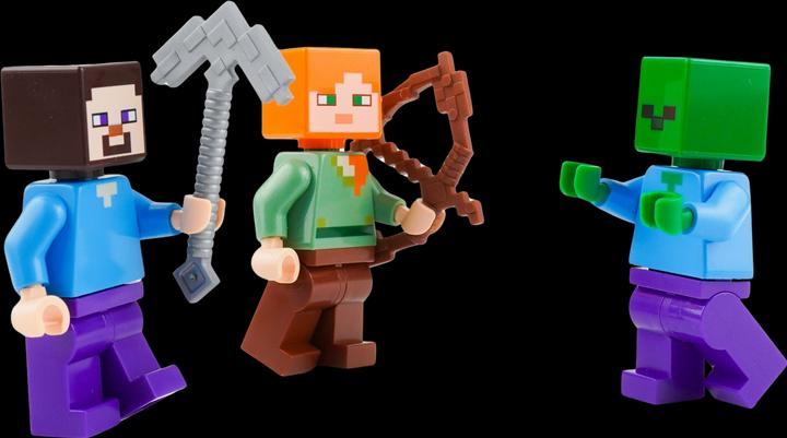 Produktbild LEGO Minecraft Mini-Set Steve, Alex & Zombie - NEU! Menge 1x