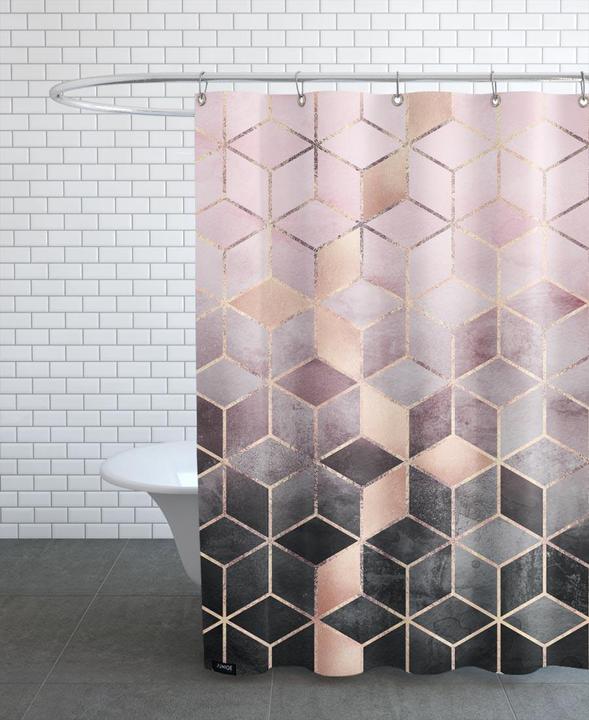 Juniqe Pink Grey Gradient Cubes - Abstrakt & Geometrisch (150 x 200 cm)