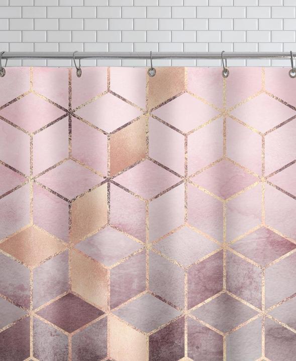 Produktbild Juniqe Pink Grey Gradient Cubes - Abstrakt & Geometrisch (150 x 200 cm)