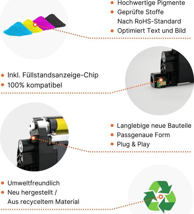 Produktbild Hermex Kompatibler Toner XL für Brother MFC-9440CDW (M, Y, BK, C)