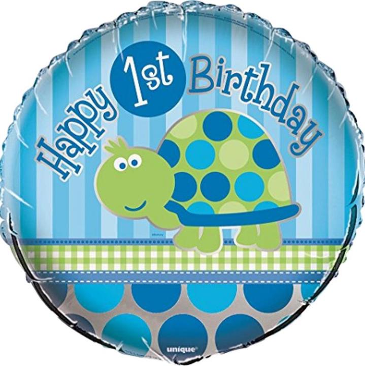 Produktbild Unique Party Schildkröte Folienballon 1. Geburtstag Folie