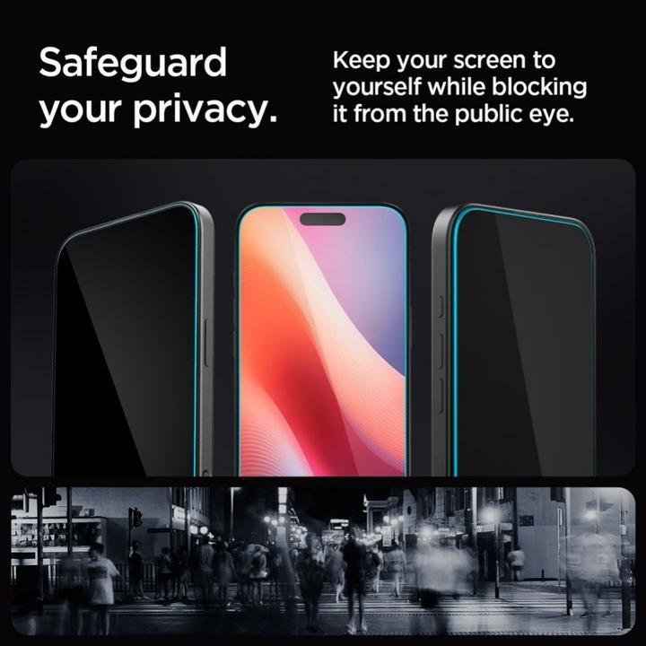Produktbild Spigen Glas.Tr "Ez Fit" 2er-Pack fürfür iPhone 16 Pro Max 6,3" Privatsphäre (2 Stück, Apple iPhone 16 Pro Max)