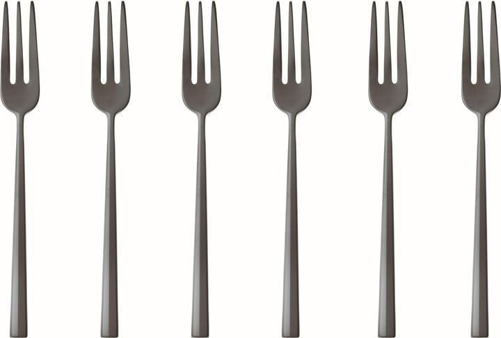 Sambonet Cake fork skirt 6 pieces, Black (6 Piece, Pitchfork)