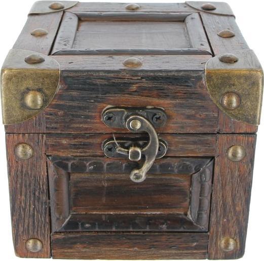 MICA Living Truhe - XS - dunkelbraun - aus Holz - ca. 11 x 10 x 9 cm (11 x 10 x 9 cm)
