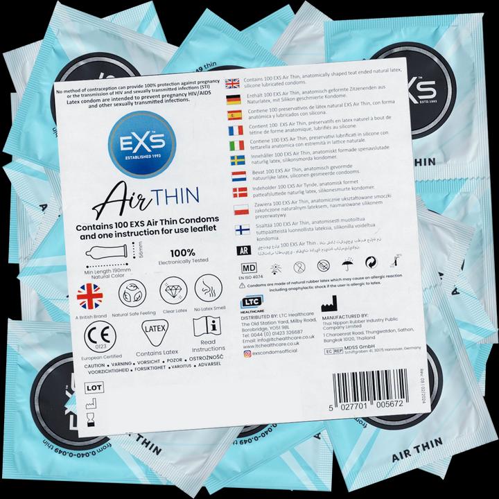 Valeurs nutritives et ingrédients EXS Air Thin (100 pcs)