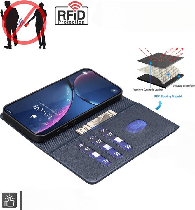 Image du produit Binfen Color Google Pixel 9a - BINFEN Leder Etui Hülle mit RFID Blocker (Google Pixel 9a)