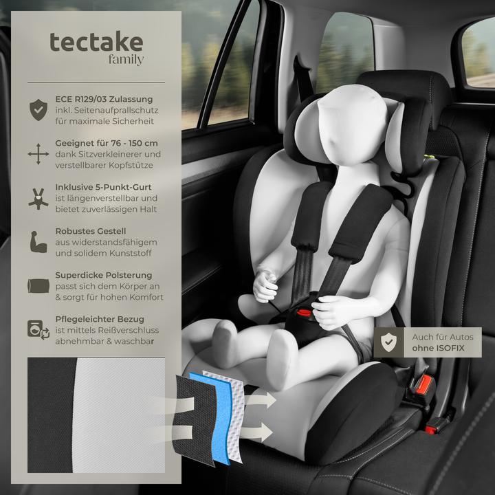 Image du produit tectake Siège auto SOPHIE avec protection contre les chocs latéraux (Siège pour enfant, Norme ECE R129/i-Size)