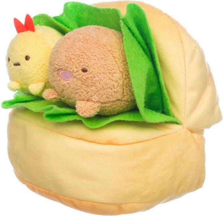 Image du produit AQI Sumikkogurashi Tonkatsu & Ebi Sandwich - Peluche (14 cm)