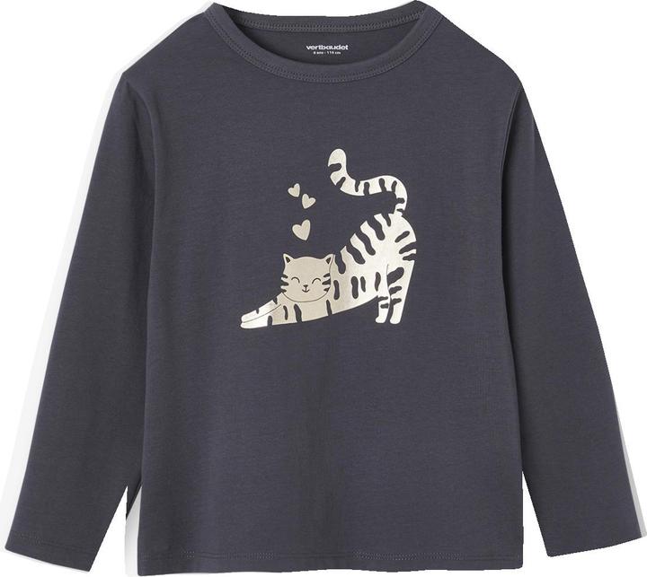 Immagine prodotto Vertbaudet Camicia da bambina con stampa metallizzata e cotone riciclato (92)
