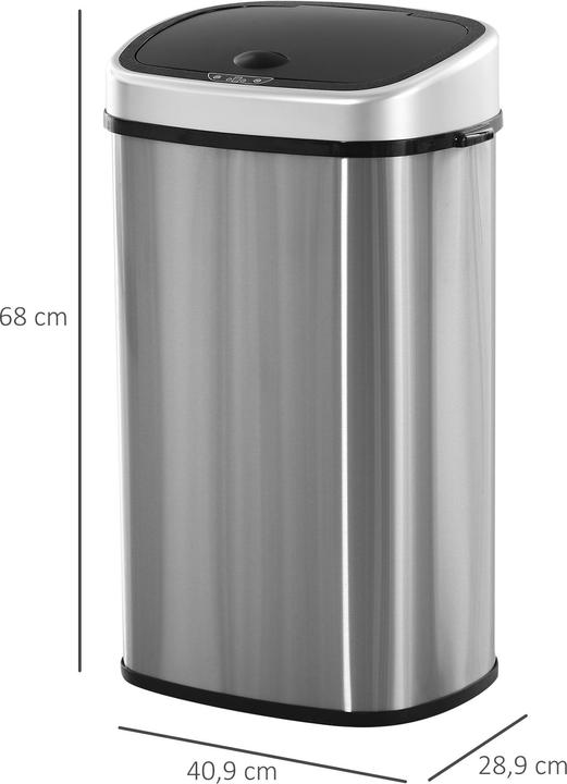 Actual product image Homcom Waste bin with infrared sensor (58 l)
