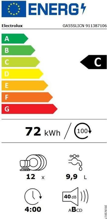 Energy Label Electrolux Ga55slicn