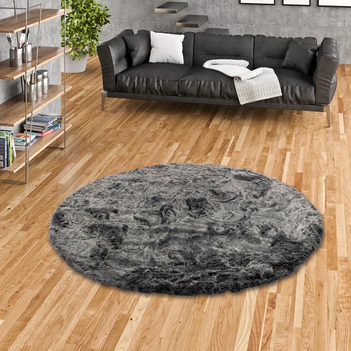 Produktbild Pergamon Luxus Super Soft Fellteppich Aspen Rund Meliert (Ø 80 cm)