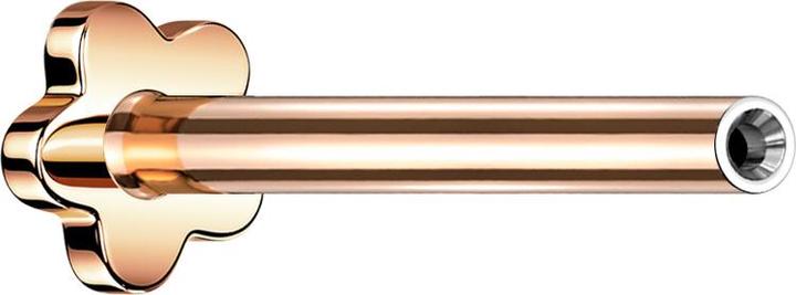 Actual product image Star Piercing Micro Threadless Labret Rod Flower rose gold (without brass, Titanium G23)