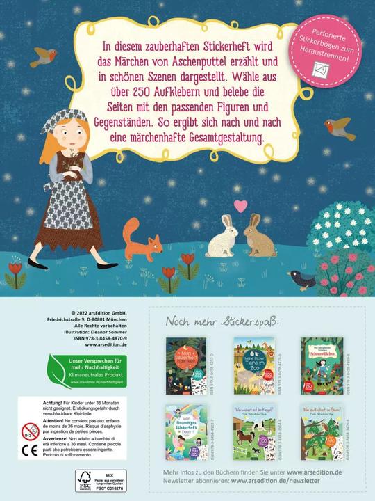 Image du produit Mon livre d'autocollants de contes préféré - Cendrillon