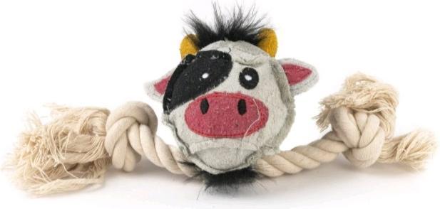 Produktbild Freezack Hundespielzeug Kuh mit Ball & Seil (Hundespielzeug)