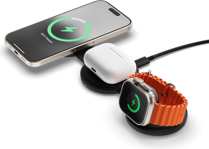 Produktbild Satechi OntheGo 3-in-1 Wireless Charger mit Qi2 (15 W)