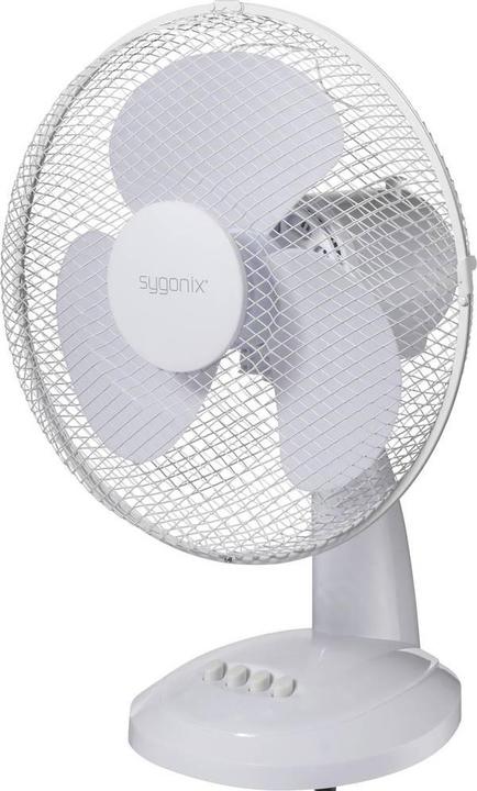 Image du produit Sygonix Tischventilator 40 W (Ø x H) 237 mm x 460 mm Weiss (49.30 dB)