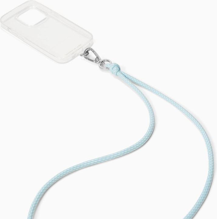 Actual product image iDeal Of Sweden for all cases with charging port in the centre Cord Phone Strap Multi Light Blue