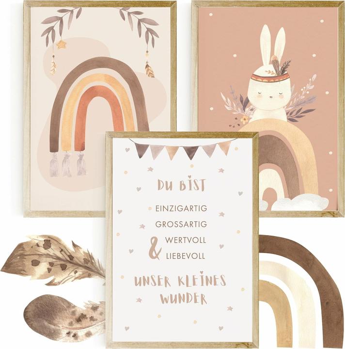 Image du produit Eulentaler Set d'affiches Lapin 3 pcs