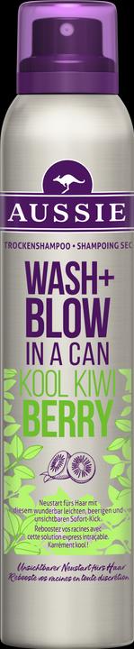 Aussie Wash & Blow Kool Kiwi Berry (180 ml, Shampoo secco)
