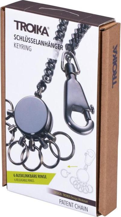 Immagine prodotto Troika Portachiavi PATENT CHAIN con catena, rotondo, grigio lucido