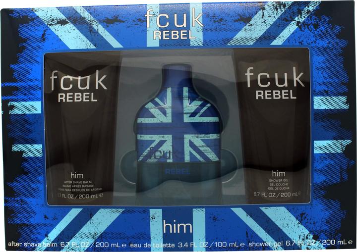 Produktbild Fcuk Rebel For Him 100ml EDT + 200ml Shower Gel + 200ml Aftershave