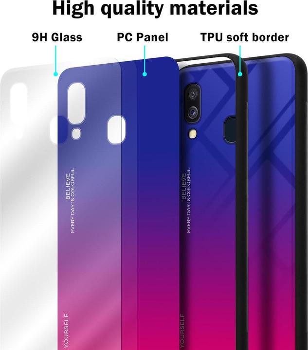 Image du produit Cadorabo Couverture en verre TPU 2 couleurs (Samsung Galaxy A40)